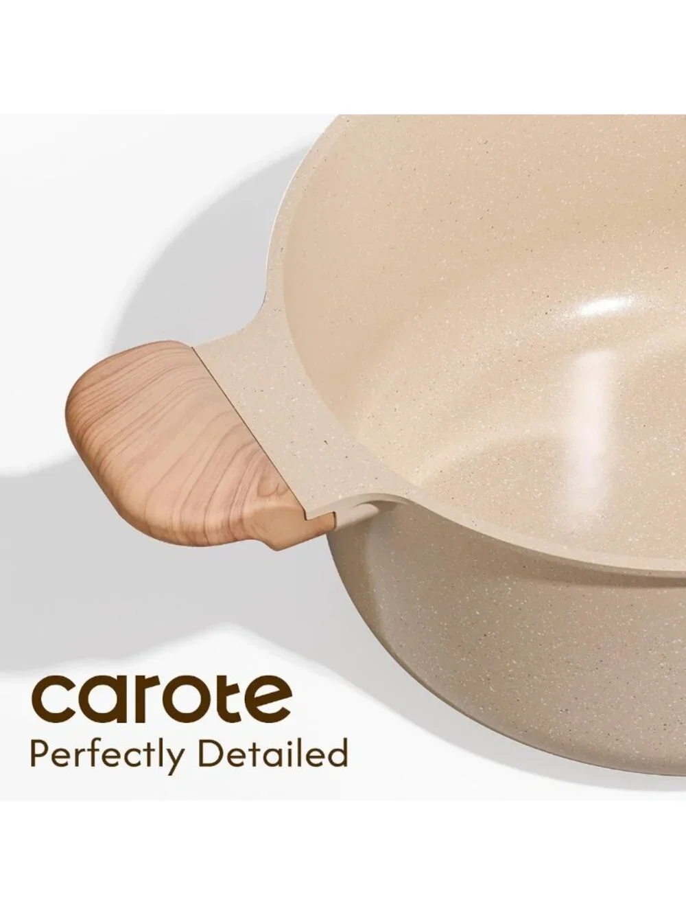 5 Qt Nonstick Stock Pot with Lid - Easy Clean Ceramic Casserole, PFOA Free